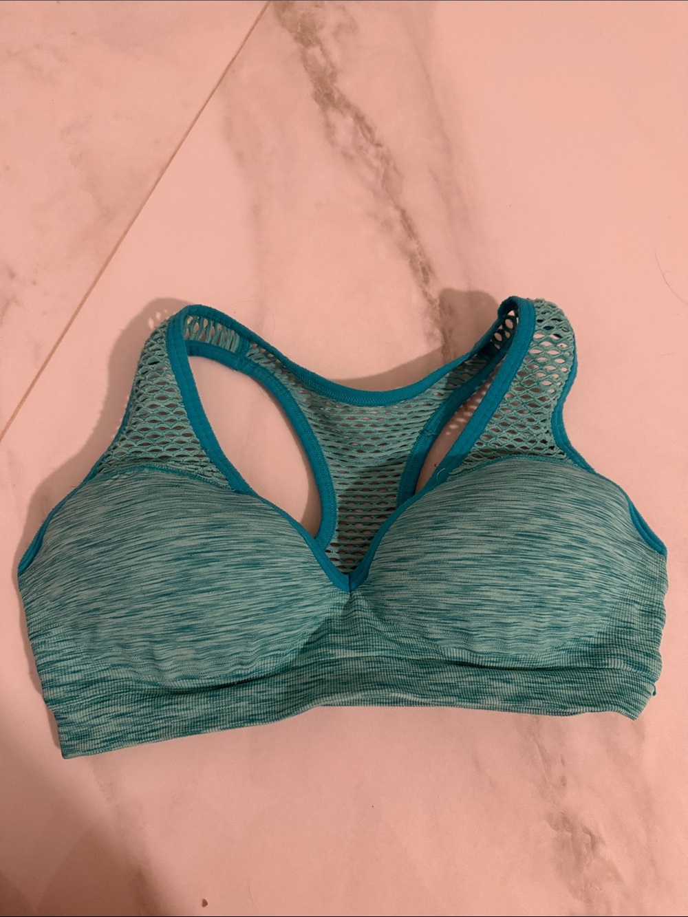 PINK Victoria's Secret Teal Racerback Sports Bra